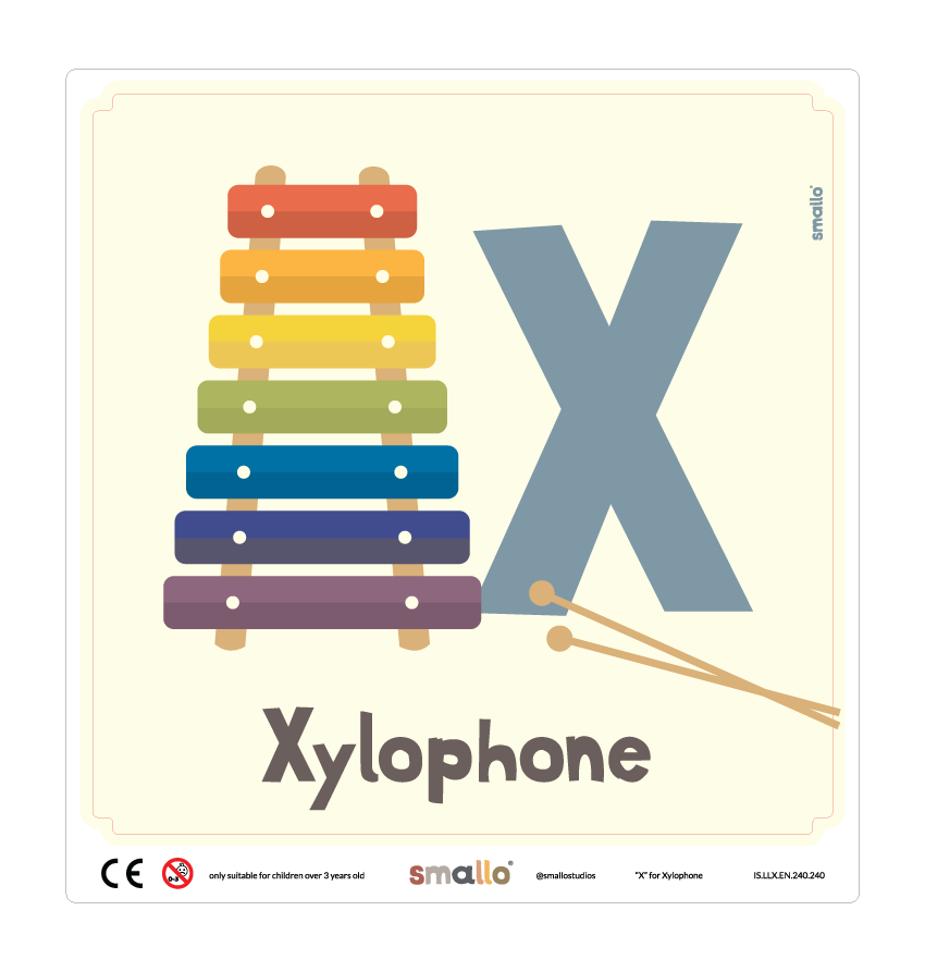 X for Xylophone Sticker for IKEA LATT Chair