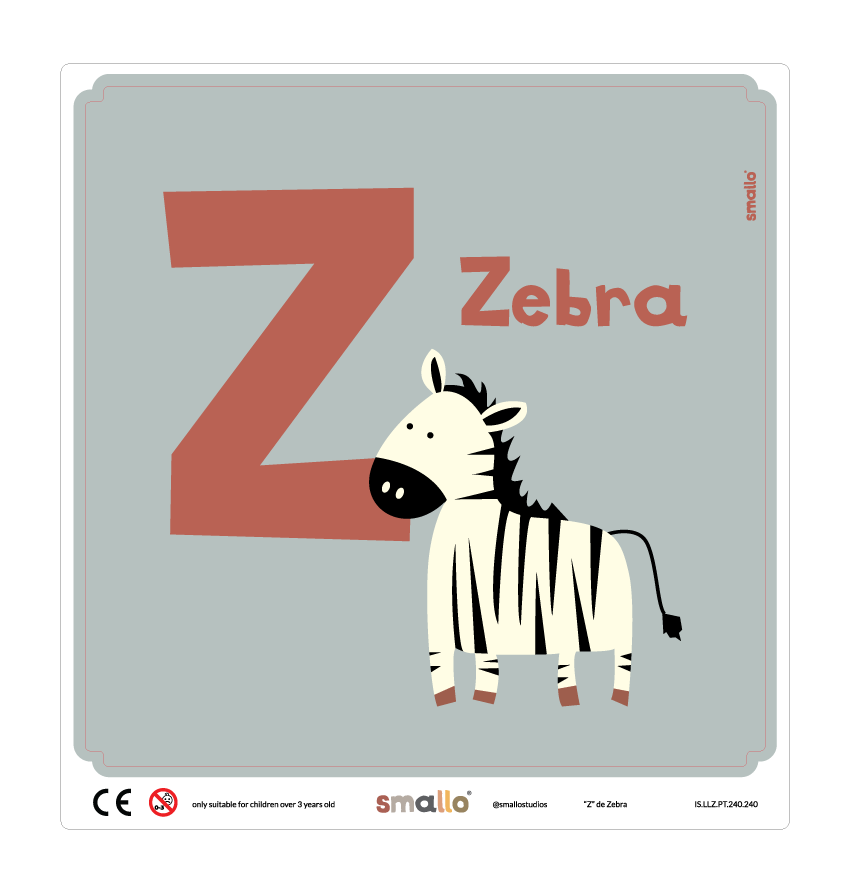Z de Zebra Sticker in Portuguese for IKEA LATT